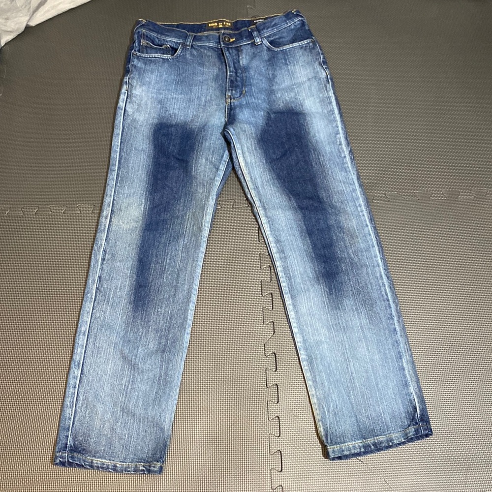 Ring Of Fire Straight Fit Y2K Faded Jeans